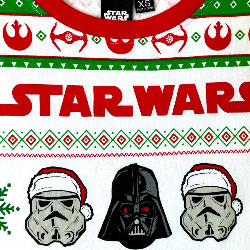 Star Wars White Red Green Holiday Sweatshirt